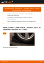 arrière + avant Amortisseurs PEUGEOT 206 CC (2D) | PDF tutoriel de remplacement