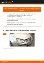 Lambdaszonda-csere VW Golf 5 gépkocsin – Útmutató