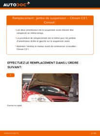 Comment effectuer un remplacement de Amortisseurs sur 1.4 HDi Citroën C3 Phase 1