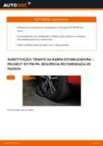 Mudar Barra escora barra estabilizadora traseiro e dianteiro PEUGEOT faça você mesmo - manual online pdf