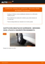 Cómo cambiar: bieletas de suspensión de la parte trasera - Mercedes W245 | Guía de sustitución