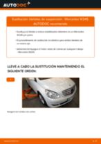 Cómo cambiar: bieletas de suspensión de la parte delantera - Mercedes W245 | Guía de sustitución