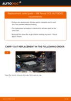 VW PASSAT Variant (3C5) change Brake Pads rear and front: guide pdf