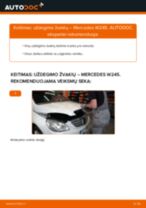 Automechanikų rekomendacijos MERCEDES-BENZ Mercedes W245 B 200 CDI 2.0 (245.208) V formos rumbuotas diržas keitimui