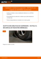 Cómo cambiar: bieletas de suspensión de la parte delantera - VW Polo 5 | Guía de sustitución