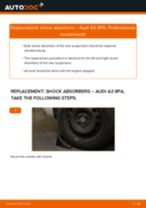 How to change rear shock absorbers on Audi A3 8PA – replacement guide