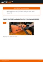 How to replace and adjust Handbrake pads SKODA OCTAVIA: pdf tutorial