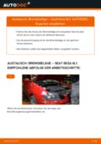 Auswechseln Scheibenbremsbeläge SEAT IBIZA: PDF kostenlos