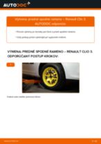 Profesionálny sprievodca výmenou súčiastky Hlava / čap spojovacej tyče riadenia na tvojom aute Renault Clio 3 2.0 16V Sport (CR0N, CR1P)