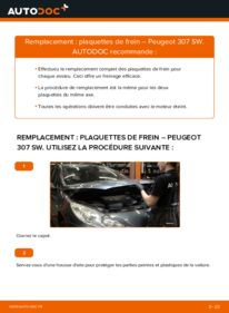 Comment effectuer un remplacement de Plaquettes de Frein sur 1.6 HDI 110 Peugeot 307 SW