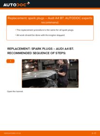 How to carry out replacement: Spark Plug on 2.0 TDI 16V Audi A4 B7