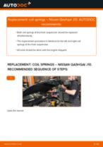 Replacing Coil spring: pdf instruction for NISSAN QASHQAI