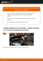 Ako vymeniť predné brzdové platničky na Nissan Qashqai J10 – návod na výmenu