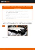 Replacing Brake pad set disc brake MERCEDES-BENZ E-CLASS: free pdf