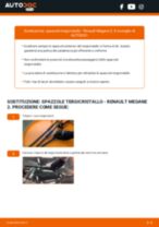 Come cambiare Tergilunotto posteriore e anteriore RENAULT MEGANE II Saloon (LM0/1_) - manuale online