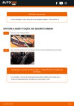 Como substituir Escovas do limpa parabrisas dianteiro e traseiro TOYOTA RAV 4 III (ACA3_, ACE_, ALA3_, GSA3_, ZSA3_) - manual online