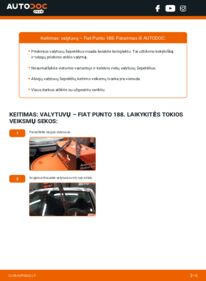 Kaip atlikti keitimą: 1.2 60 Fiat Punto 188 Valytuvo gumelė