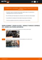 Comment changer Jeu de balais d'essuie-glace arrière et avant RENAULT KANGOO Express (FC0/1_) - manuel en ligne