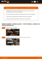 Comment changer Jeu de balais d'essuie-glace arrière et avant TOYOTA PRIUS Hatchback (NHW20_) - manuel en ligne