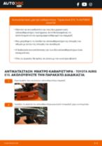 Πώς αλλαγη και ρυθμιζω Υαλοκαθαριστήρας TOYOTA AURIS: οδηγός pdf