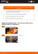 Elülső ablaktörlő lapát-csere FIAT Ducato II Busz (244) gépkocsin – Útmutató