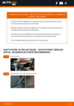 Cómo cambiar: filtro de polen - TOYOTA Prius I Berlina (XW10) | Guía de sustitución
