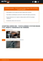Slik bytter du kupefilter på en TOYOTA Avensis II Station Wagon (T25) – veiledning