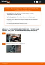 Kako zamenjati avtodel filter notranjega prostora na avtu TOYOTA Land Cruiser 200 (J200) – vodnik menjave