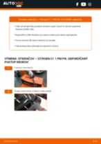 PDF návod na výmenu: Stieracia liżta CITROËN C1 (PM_, PN_) zadné a predné