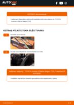 Kaip pakeisti TOYOTA Avensis II Station Wagon (T25) valytuvų: galas - keitimo instrukcija