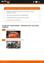 PDF med trinn for trinn-veiledning for bytte av Mercedes W203 Bremsetrommel