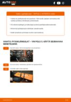 Kuinka vaihtaa ja säätää Kallistuksenvakaajan yhdystanko VW POLO: pdf-opas