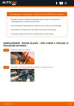 Comment changer et régler Balais d'essuie-glace OPEL CORSA : tutoriel pdf