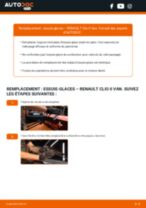 Changement Essuie-Glaces avant et arrière RENAULT CLIO II Box (SB0/1/2_) : guide pdf