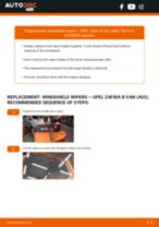 OPEL ZAFIRA B Van change Wiper Blades rear and front: guide pdf