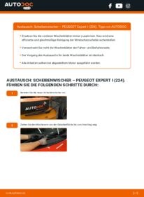 Wie der Wechsel durchführt wird: Scheibenwischer 2.0 HDI Peugeot Expert 224 tauschen