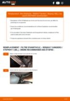 Le guide professionnel de remplacement pour Filtre à Air sur votre RENAULT SANDERO/STEPWAY I 1.6