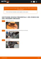 OPEL VIVARO Box Tergicristalli sostituzione: tutorial PDF passo-passo
