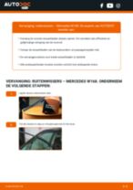 PDF handleiding voor vervanging: Ruitenwisserbladen MERCEDES-BENZ A-Klasse (W168) achter en vóór