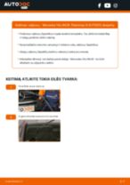 MERCEDES-BENZ VITO Bus (W639) priekyje ir gale Valytuvo gumelė pakeisti: žinynai pdf