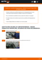 Cambio Plumas limpiaparabrisas delanteras y traseras NISSAN bricolaje - manual pdf en línea