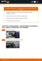 Montering Vindusviskerblad NISSAN PRIMASTAR Bus (X83) - steg-for-steg manualer