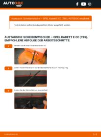 Wie der Wechsel durchführt wird: Scheibenwischer 2.0 GSI (C08, C48, D08, D48) Opel Kadett E CC tauschen