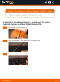 Wie der Wechsel durchführt wird: Scheibenwischer 1.2 S Opel Kadett C Coupe tauschen