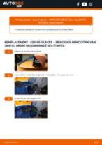 Comment changer Jeu de balais d'essuie-glace arrière et avant MERCEDES-BENZ CITAN Box (415) - manuel en ligne