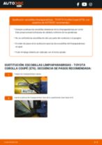 Tutorial paso a paso en PDF sobre el cambio de Escobillas de Limpiaparabrisas en TOYOTA Corolla Coupe (E70)