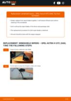 Fitting Windscreen wipers OPEL ASTRA H GTC (L08) - step-by-step tutorial
