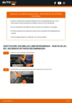 Cómo cambiar: escobillas limpiaparabrisas de la parte delantera - AUDI 90 B2 (81, 85) | Guía de sustitución
