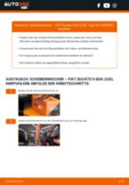Wie FIAT Ducato II Bus (230) Scheibenwischer vorne wechseln - Anleitung