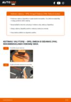 Kaip pakeisti OPEL Omega B Sedanas (V94) valytuvų: priekis - keitimo instrukcija